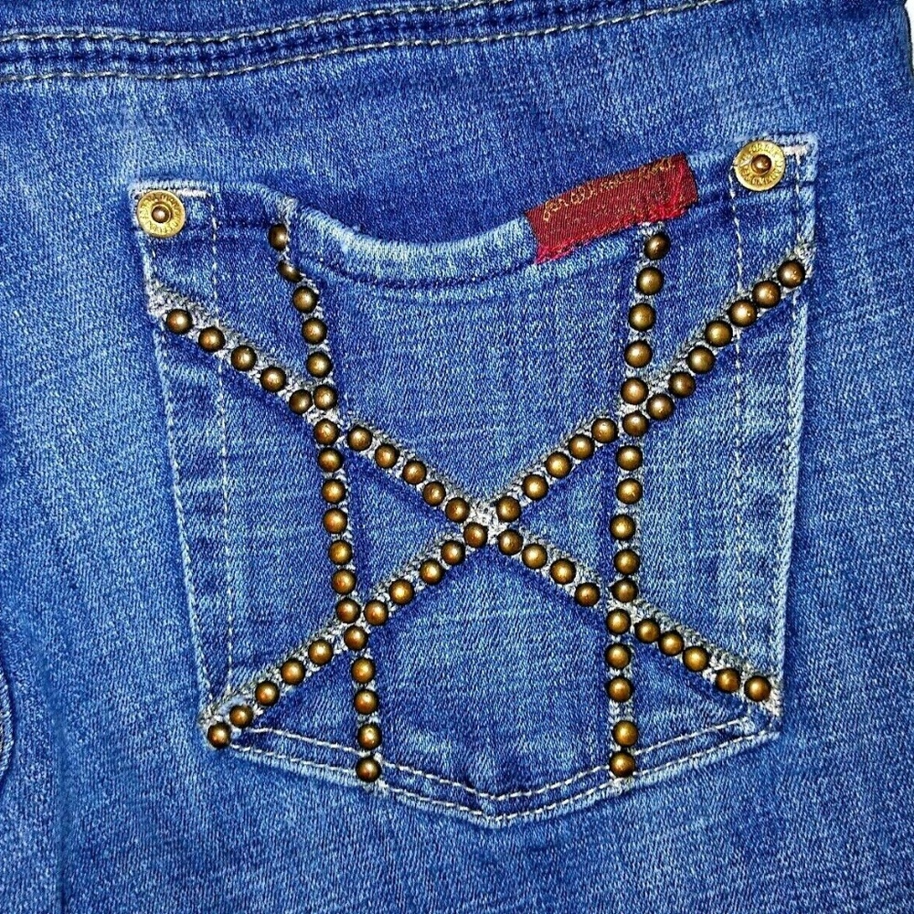 7 FOR ALL MANKIND Bootcut Dojo jeans embellished - Picture 1 of 11